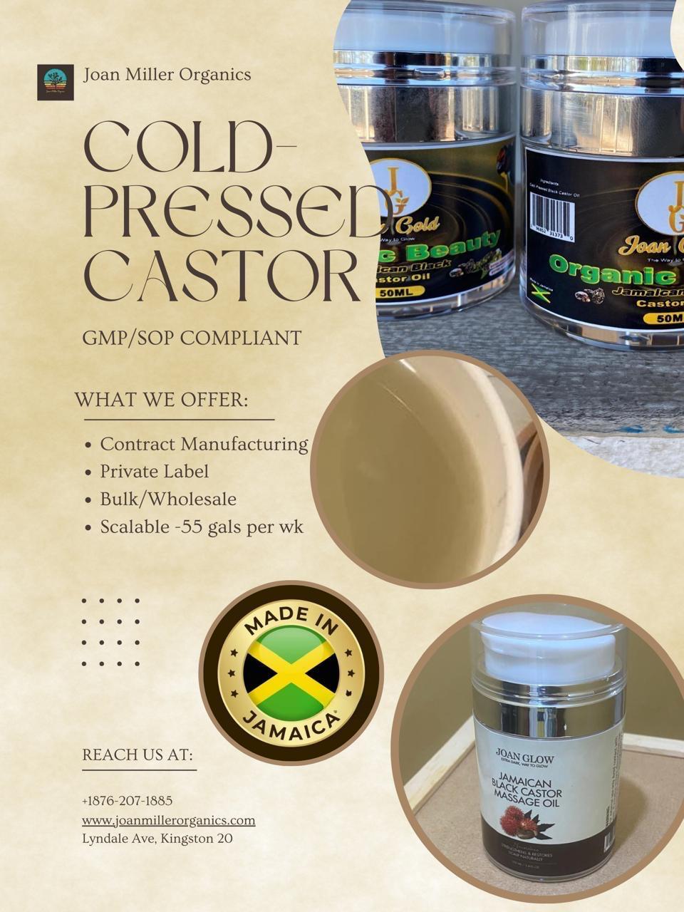 Joan Miller Organics - Cold-Pressed Castor Wholesale & Private Labeling Flyer